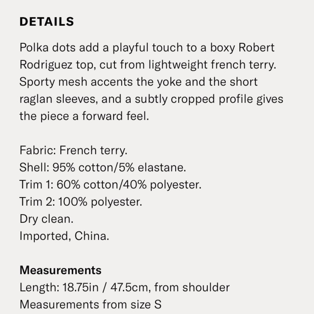 Robert Rodriguez BATIK Dot Mesh Top sz S $295 - Picture 5 of 8